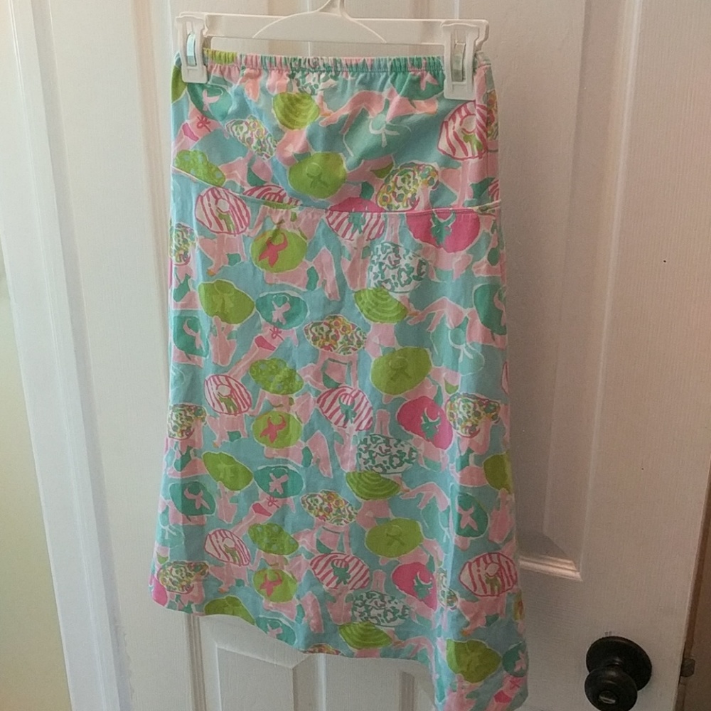 Lilly Pulitzer strapless cotton dress/coverup